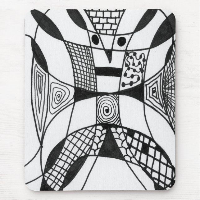 "Yappy Dog" Abstraktes Design Mousepad (Vorne)