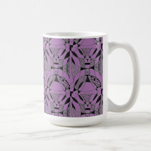 "Yappy Dog on Purple Tiled" Résumé Conception Mug