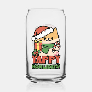 Yappy Howlidays - Niedlicher Cartoon für Weihnacht Dosenglas