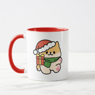Yappy Howlidays - Niedlicher Cartoon für Weihnacht Tasse