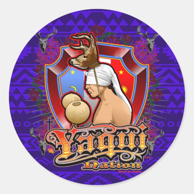 Yaqui Deer Dancer Design Sticker art (Vorderseite)