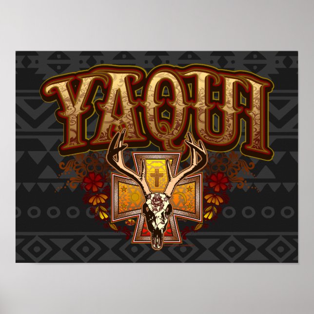 Yaqui Deer Skull Poster Kunst (Vorne)