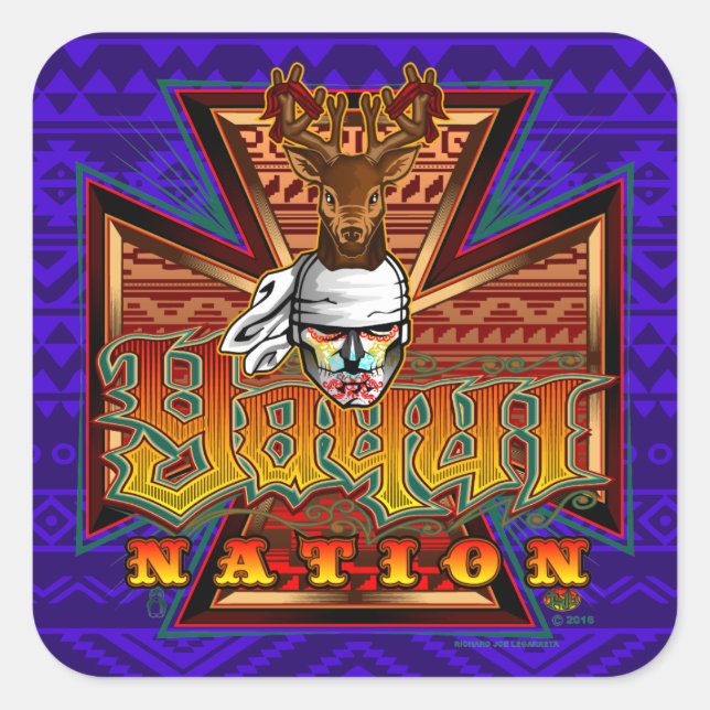 Yaqui Nation Deer Dancer Design #3 Sticker (Vorderseite)