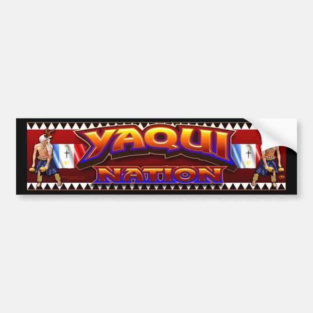 Yaqui Nations-Rotwild-Tänzer-Autoaufkleber-Entwurf Autoaufkleber (Vorne)