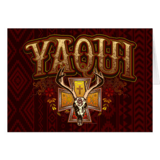 Yaqui Rotwild-Schädel-Entwurfs-Postkarte