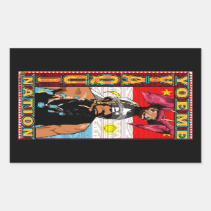 Yaqui Yoeme Rotwild-Tänzer-Aufkleberplakat Rechteckiger Aufkleber