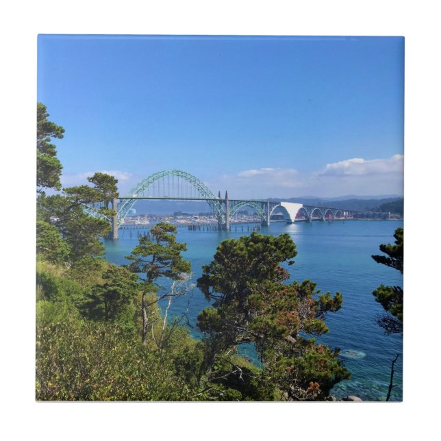 Yaquina Bay Bridge, Newport, Oregon Fliese (Vorderseite)