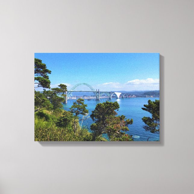 Yaquina Bay Bridge, Newport, Oregon Leinwanddruck (Vorderseite)