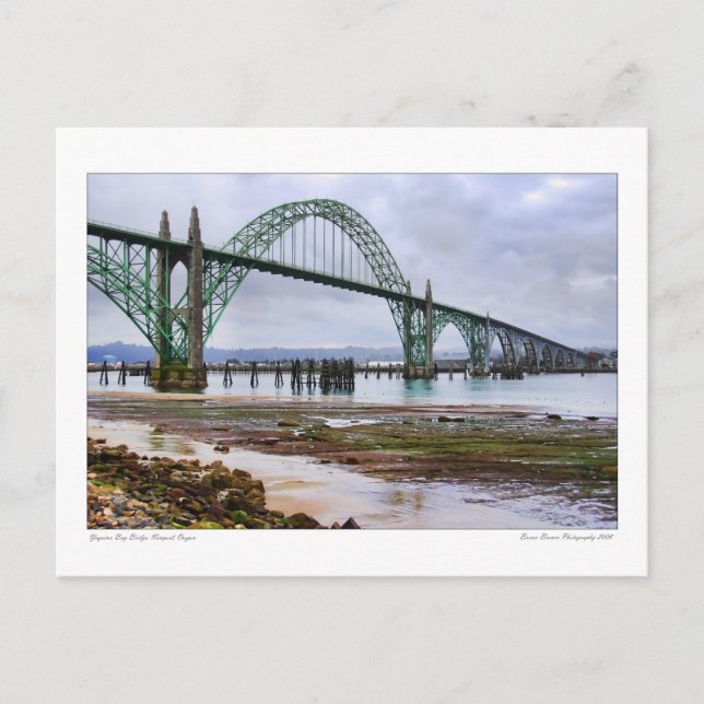 Yaquina Bay Bridge Postcard Postkarte (Vorderseite)
