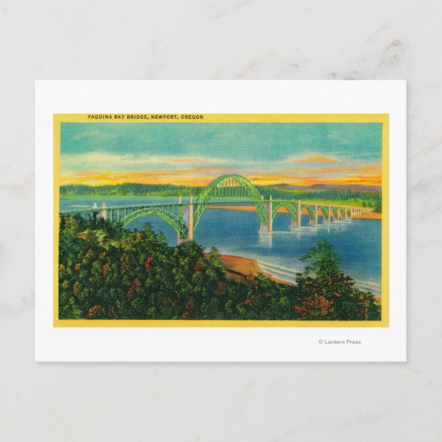 Yaquina Bay BridgeNewport, OR Postkarte (Vorderseite)