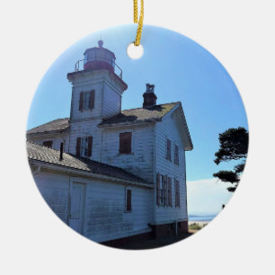 Yaquina Bay Leuchtturm, Newport, Oregon Keramik Ornament