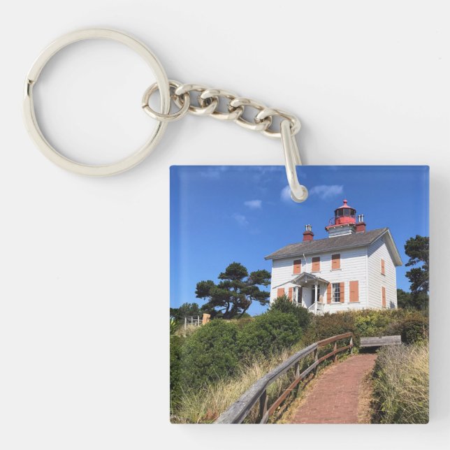 Yaquina Bay Lighthouse, Newport, Oregon Schlüsselanhänger (Vorderseite)