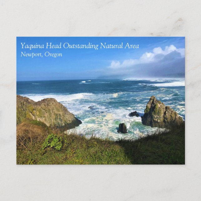 Yaquina Head Hervorragendes Naturgebiet, Oregon Po Postkarte (Vorderseite)