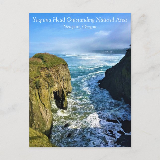 Yaquina Head Hervorragendes Naturgebiet, Oregon Po Postkarte (Vorderseite)