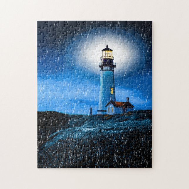 Yaquina Head Leuchtturm Art Puzzle (Vertikal)