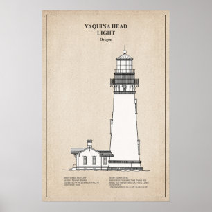Yaquina Head Leuchtturm - Oregon - SBD Poster