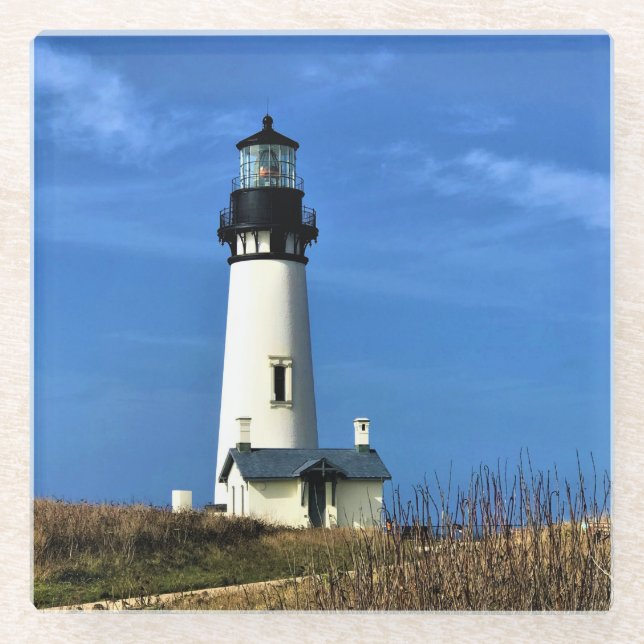 Yaquina Head Lighthouse, Newport, Oregon Glasuntersetzer (Vorderseite)
