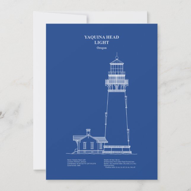 Yaquina Head Lighthouse - Oregon - AD Dankeskarte (Vorderseite)