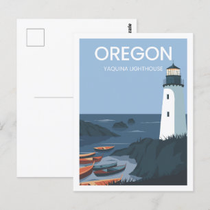 Yaquina Leuchtturm Oregon USA Reiseort Postkarte