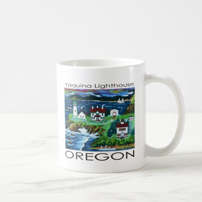 Yaquina Lighthouse ~ Oregon Kaffeetasse (Rechts)