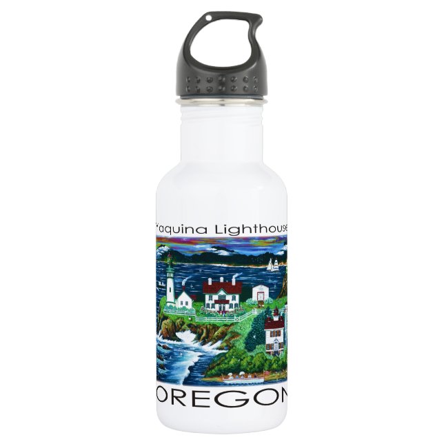Yaquina Lighthouse ~ Oregon Trinkflasche (Vorderseite)