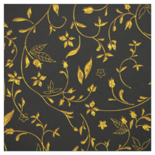 Yard élégant de noir de tissu de damassé