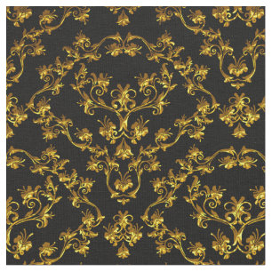 Yard élégant de noir de tissu de damassé