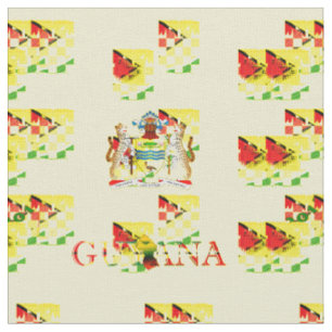 Yard-Guyana-Flagge und Wappen kundenspezifisch Stoff
