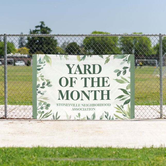 Yard of the Month Club Award Gewinner Custom Banner (InSitu)