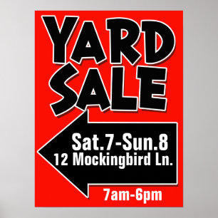 YARD SALE, anpassbares Poster
