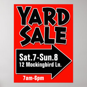 YARD SALE customizable poster