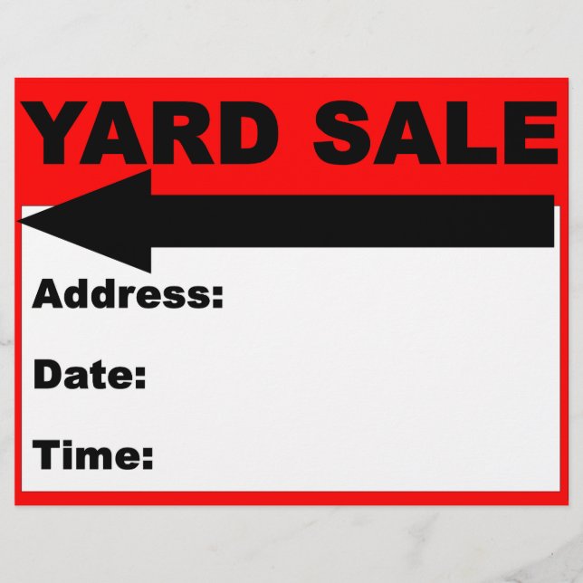Yard Sale Flyer (Vorne)