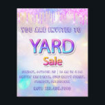 Yard Sale Garage Sale Holograph Tropfens Spark Flyer<br><div class="desc">FlorenceKdesign</div>