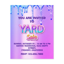Yard Sale Garage Sale Holographic Pink Spark Tropf