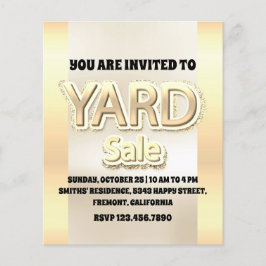 Yard Sale Imitats Gold Selling Glitzer Flyer