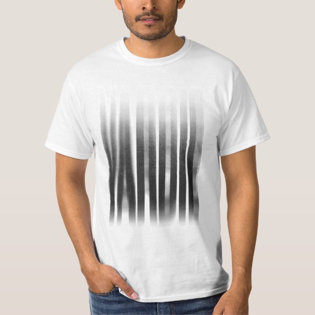 Yardie Blurred Effect Typografy Reggae T-Shirt (Vorderseite)