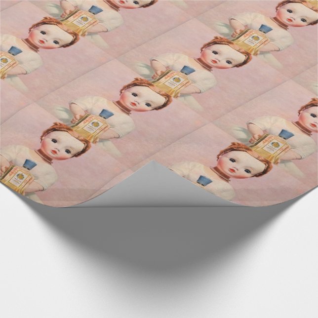 Yardley und Madame Alexander Puppe aus den 50er Ja Geschenkpapier (Ecke)