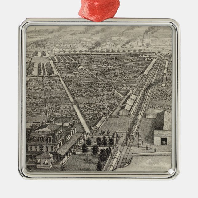 Yards Kansas City auf lager, Kansas City, Kansas Silbernes Ornament (Vorne)