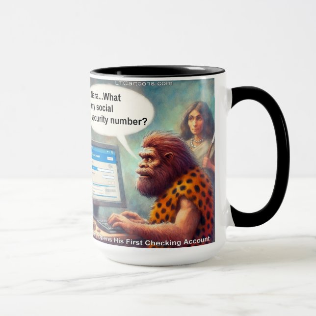 Yarg’s First Login: Banking Like a Caveman Tasse (Rechts)