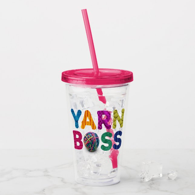 Yarn Boss Acryltrinkbecher (Vorderseite Ice)