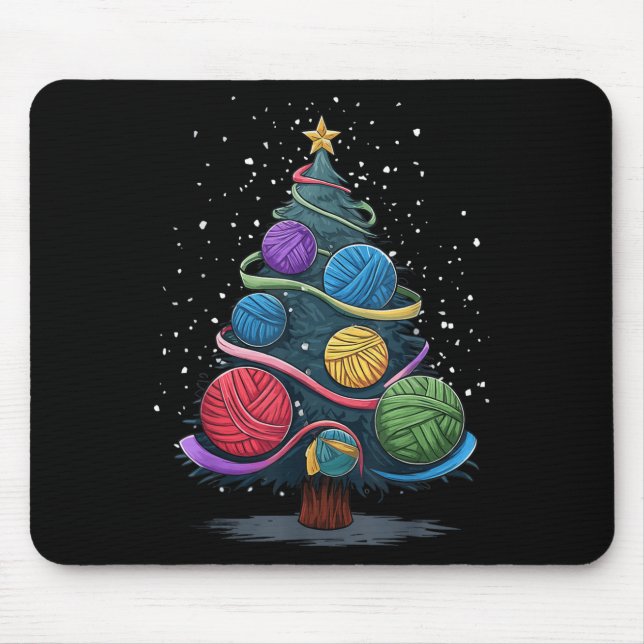Yarn Christmas Tree  Mousepad (Vorne)