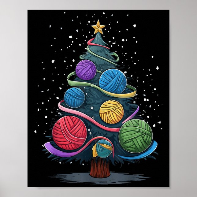 Yarn Christmas Tree  Poster (Vorne)