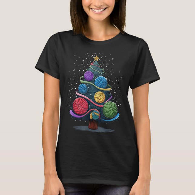 Yarn Christmas Tree  T-Shirt (Vorderseite)