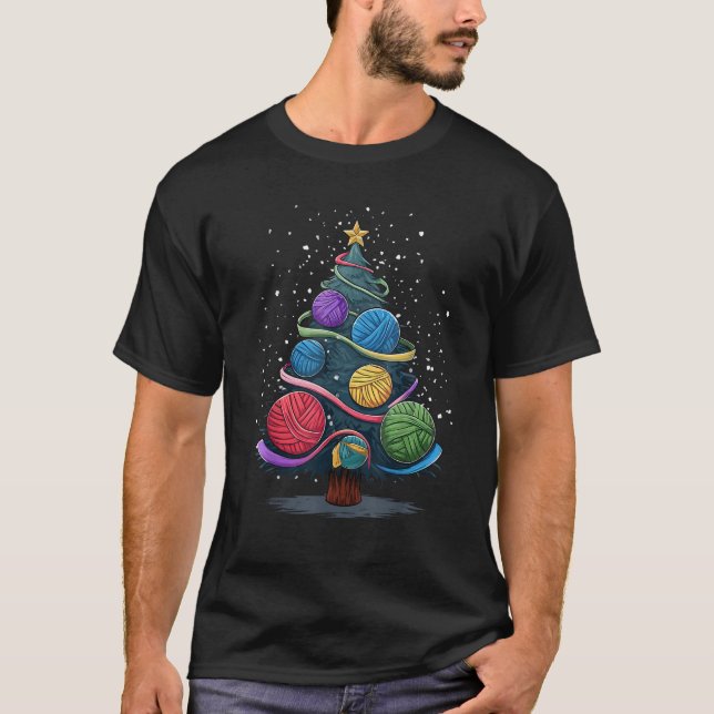 Yarn Christmas Tree T-Shirt (Vorderseite)