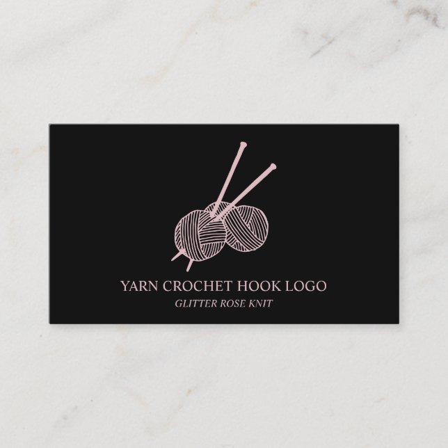 Yarn Crochet Hook Visitenkarte (Vorderseite)