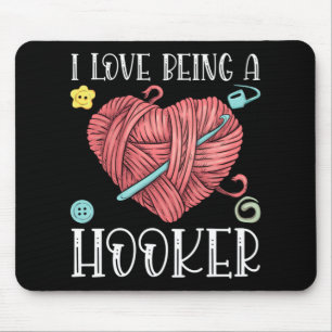 Yarn Crocheting Knitting Day Mousepad