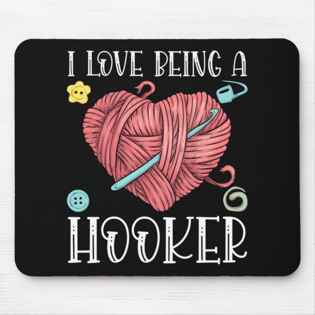 Yarn Crocheting Knitting Day Mousepad (Vorne)