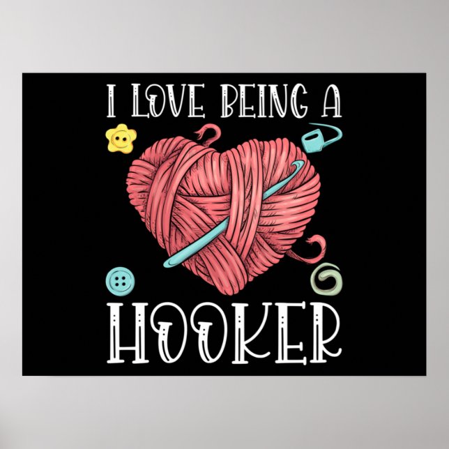 Yarn Crocheting Knitting Day Poster (Vorne)