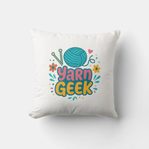 Yarn-Geek-Strick-Wurfkissen Kissen