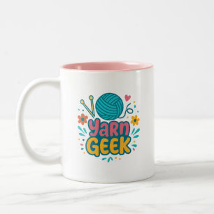 Yarn Geek Strick Zweifarbig Tasse